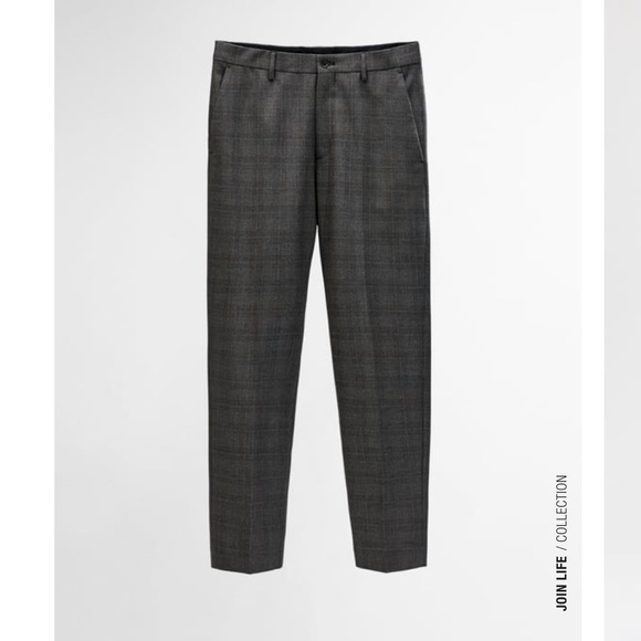Zara Pants Zara Mens Plaid Suit Pants Poshmark